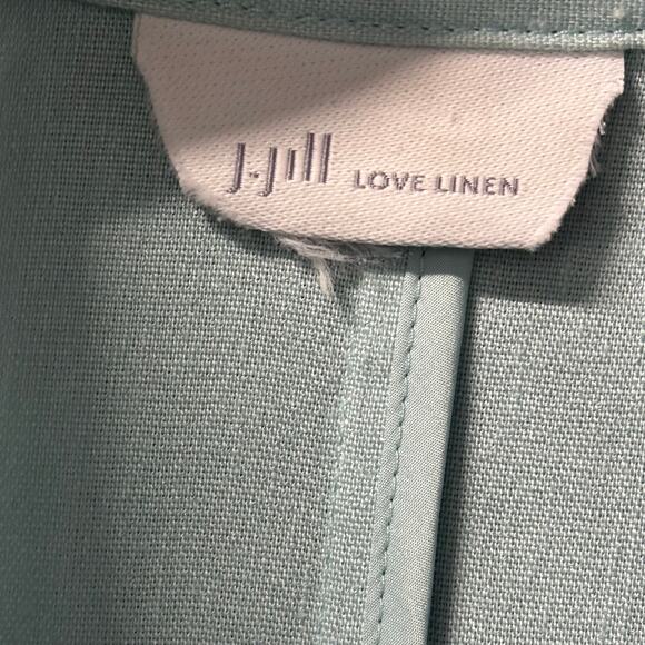 J. Jill Love Linen Aqua Blazer Size M - Picture 9 of 9